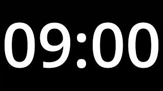 9 MINUTE TIMER with alarm - 540 second COUNTDOWN Clock Alarm