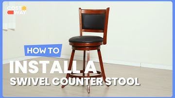 How to Install the 2 Pieces 24 Inch Swivel Counter Stool Dining Chair | 85324761 #costway #howto