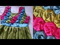 Colourful Frock making in hindi at home Origami Smocking dress cutting stitching design girl blusa