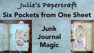 ✨ 6 Pockets from ONE Sheet of 12" x 12" Paper!! Junk Journal Magic ✨