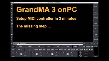 GrandMa3 onPC MIDI