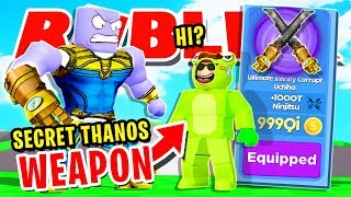 10 Max Rank Players Vs Thanos In Roblox Nija Legends Thanos Says - noob disguise trolling with max rank in roblox ninja legends