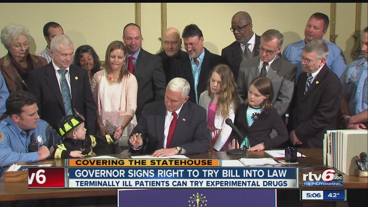 Gov. Pence signs right-to-try bill into law