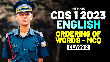 CDS 1 2023 Exam English 100 Days Crash Course - Ordering of Words - Class 2