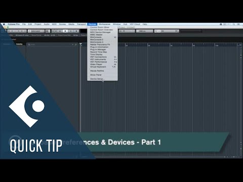 Cubase Quick Tips - Preferences and Devices #1