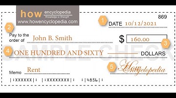 How to Write a Check Step by Step Video Example by Howenclyclopedia.com