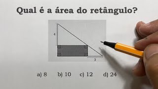 Qual é a área do retângulo?