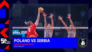 Poland vs. Serbia | Match Highlights | CEV EuroVolley 2023 Women