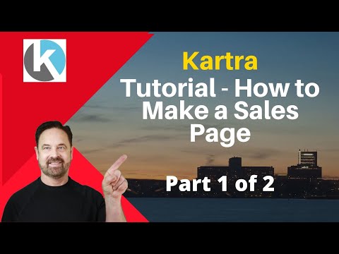 Kartra Tutorial How to Make a Sales Page Part 1 of 2