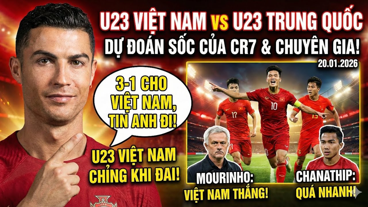 ​🔴 CHẤN ĐỘNG: Lộ Tin Ronaldo Dự Đoán U23 VIỆT NAM Thắng TRUNG QUỐC 3-1 | Mourinho Cũng Đồng Tình 🇻🇳⚽