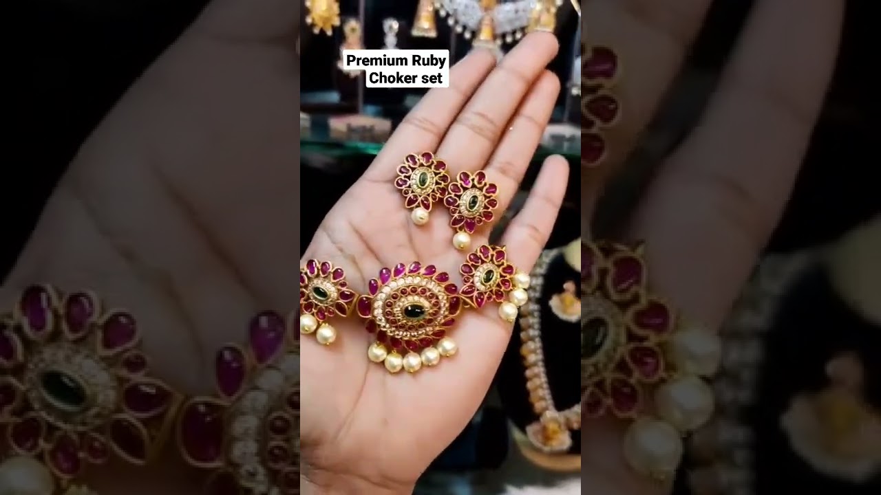 Premium Ruby Choker Set at 