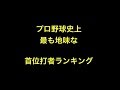 プロ野球史上最も地味な首位打者ランキング 【プロ野球】