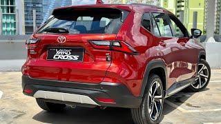 first look ! 2024 yaris cross 1.5l red color - compact suv 5 seats