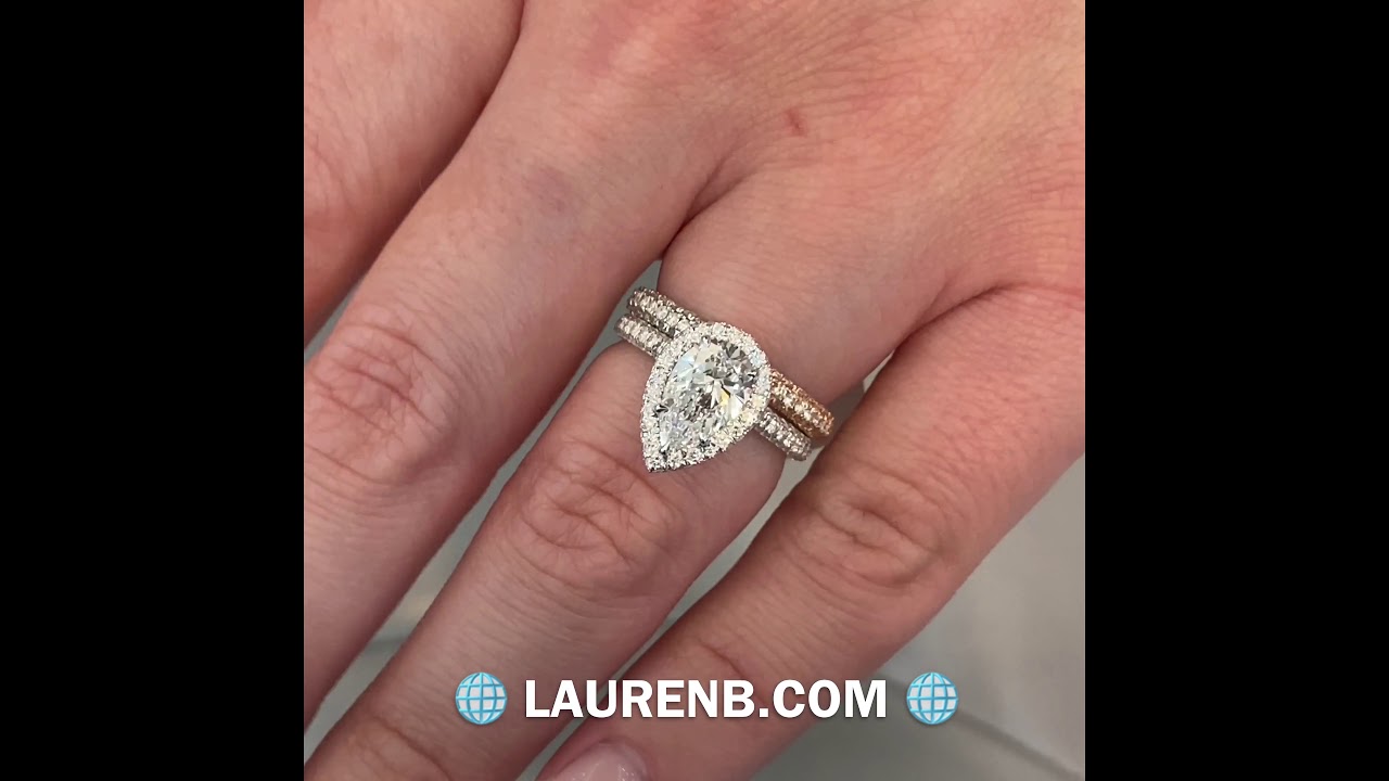 2.50 Carat Pear Shape Diamond Yellow Gold Solitaire Ring | Yellow Gold | by Lauren B Jewelry