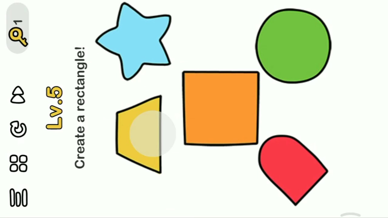 Brain Out Level 83 Create a Rectangle with equal adjacent sides