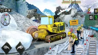 Snow Offroad Construction Simulator 01- Highway Bridge Construction 3D - Android Gameplay -tunnel screenshot 4