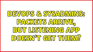 Celebrity DevOps & SysAdmins: Packets arrive, but listening app doesn't get them? Net Worth