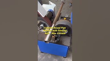 Compact Round Pipe Polisher with Sanding Belt – Max Ø80mm#grinding #polishing #rustremoval