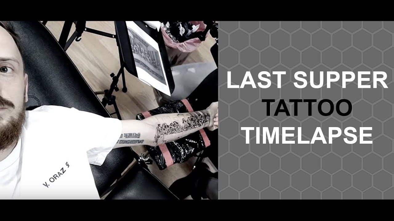 Last Supper tattoo timelapse - YouTube