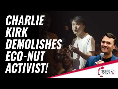 Charlie Kirk Demolishes Eco-Nut Activist!
