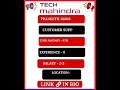 TECH MAHINDRA - Customer Support