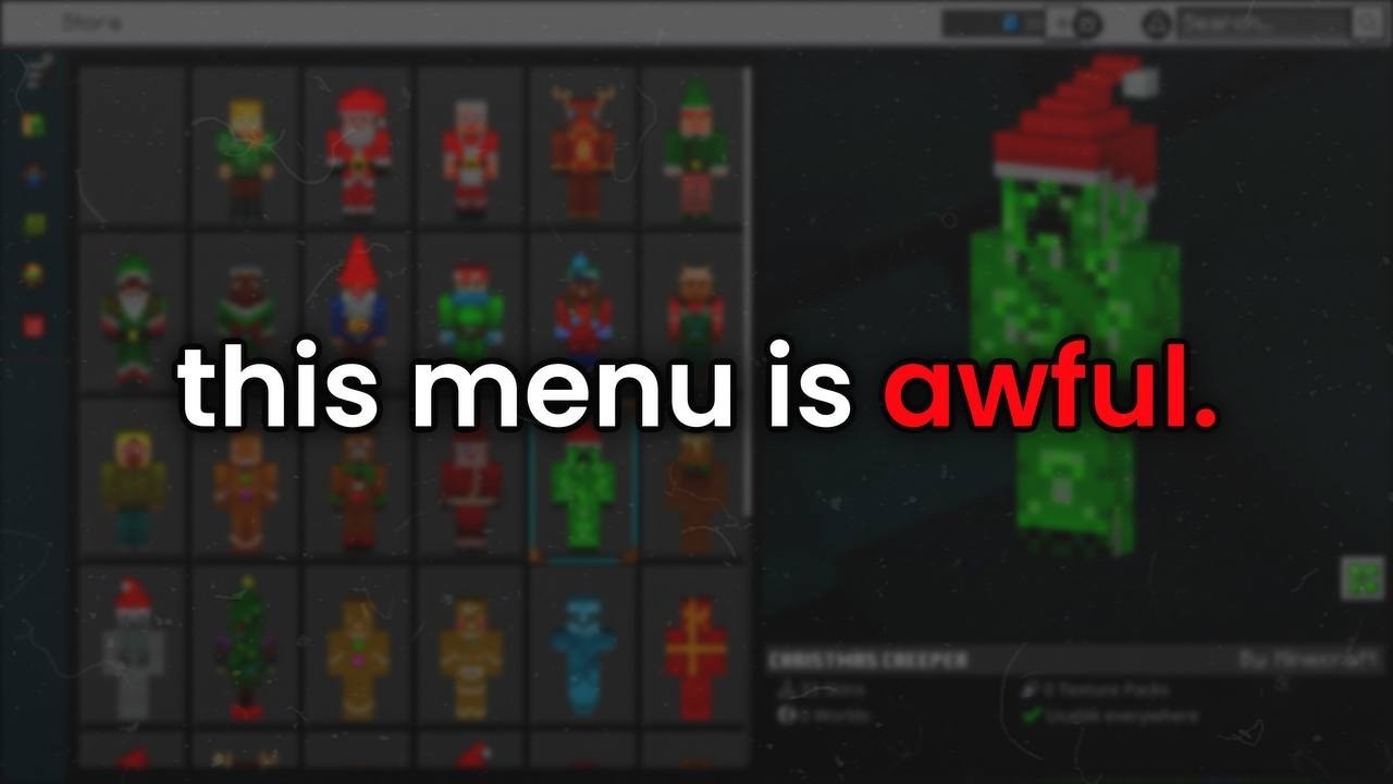 Я разоблачаю ужасный дизайн пользовательского интерфейса Minecraft.