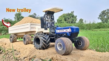 New holland remote control tractor with trolley #testing #video