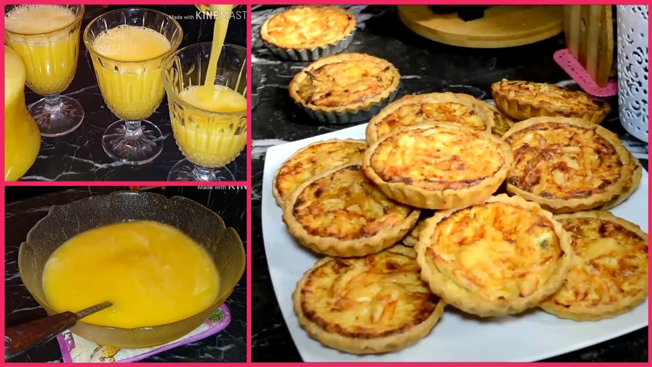 سجليهم عندك🌙عمرهم يحشموك😋ميني كيش بحشوة خطييرة ماتشبعوش منهم😍عصير منعش واقتصادي وبكمية وفيرة رووعة👌