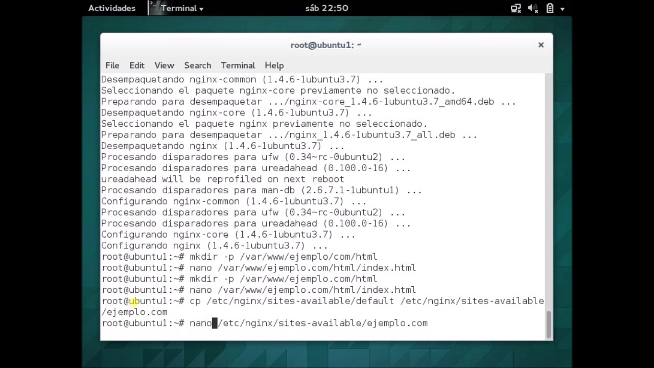 Configuración de página web con NGINX en UBUNTU server - YouTube