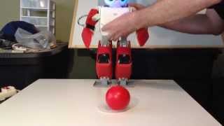 Robby - 3D Printed ( ROBOTIS-OP or DARwIn-OP ) walk test 04/12/2015