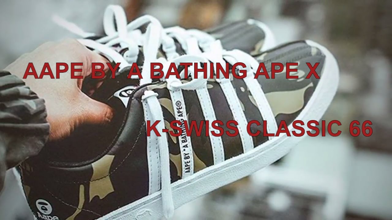 AAPE BY A BATHING APE X K-SWISS CLASSIC 66