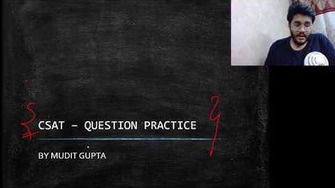 (CSAT) Question Practice Session 1
