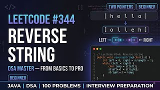 LeetCode #344 – Reverse String | Two Pointers in Java | DSA From Basics to Pro 🚀
