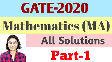 GATE-2020 Mathematics || Solutions || Answer Key (1) ||