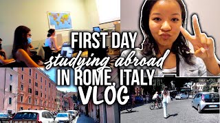 MY FIRST DAY STUDYING ABROAD IN ROME, ITALY VLOG | JOHN CABOT UNIVERSITY