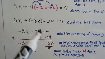 Algebra II  4.2a, Solve a system by Substitution Method