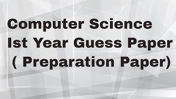 Adamjee Computer Guess Paper - Computer 1st year guess paper 2018