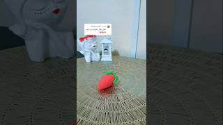 أسهل طريقة لصنع فراولة من صلصال الفوم 🍓 | Foam Clay DIY #diy #craft #foamclay #أعمال_يدوية #shorts
