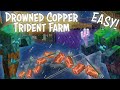 Lots of Copper and Tridents | Easy Minecraft Drowned Farm for 1.17+ | NO OCEAN OR SPAWNER NEEDED