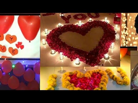 Romantic marriage anniversary room decoration  ideas 