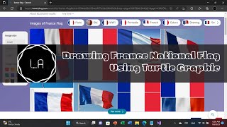 How to draw France National Flag by using Python Turtle Graphic