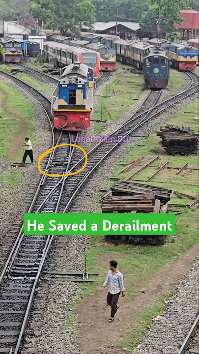 He saved a derailment! #railway #point #switch