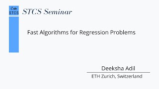 Fast Algorithms for Regression Problems