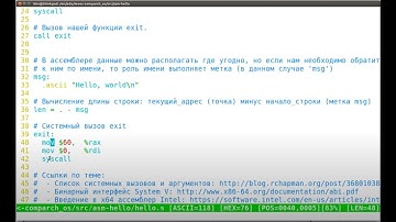 Hello world на ассемблере для linux