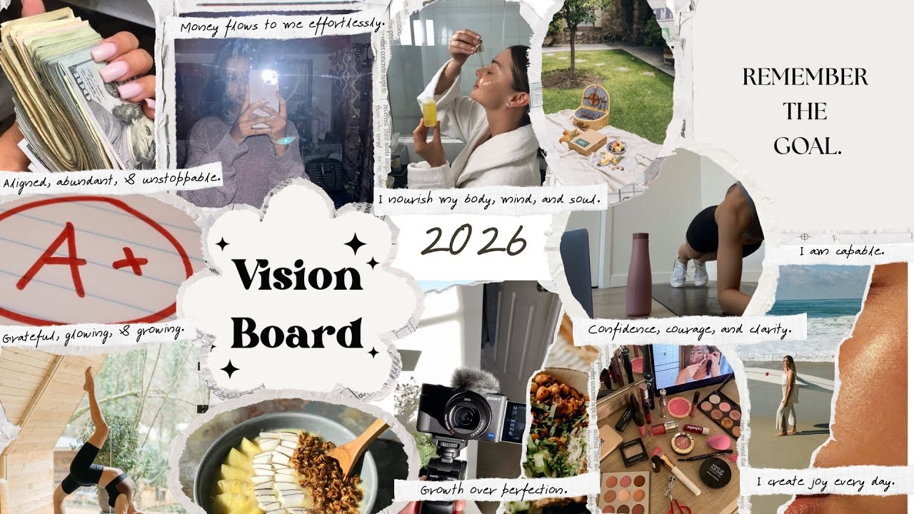 Made vision board for 1st time👀,productive,goals,plans,vision board