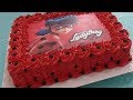 Bolo da Ladybug 🎂 Com rosas vermelhas de chantilly 🌹