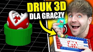 Zrobiłem GADŻETY DLA GRACZY na Drukarce 3D! *klawiatura mario*