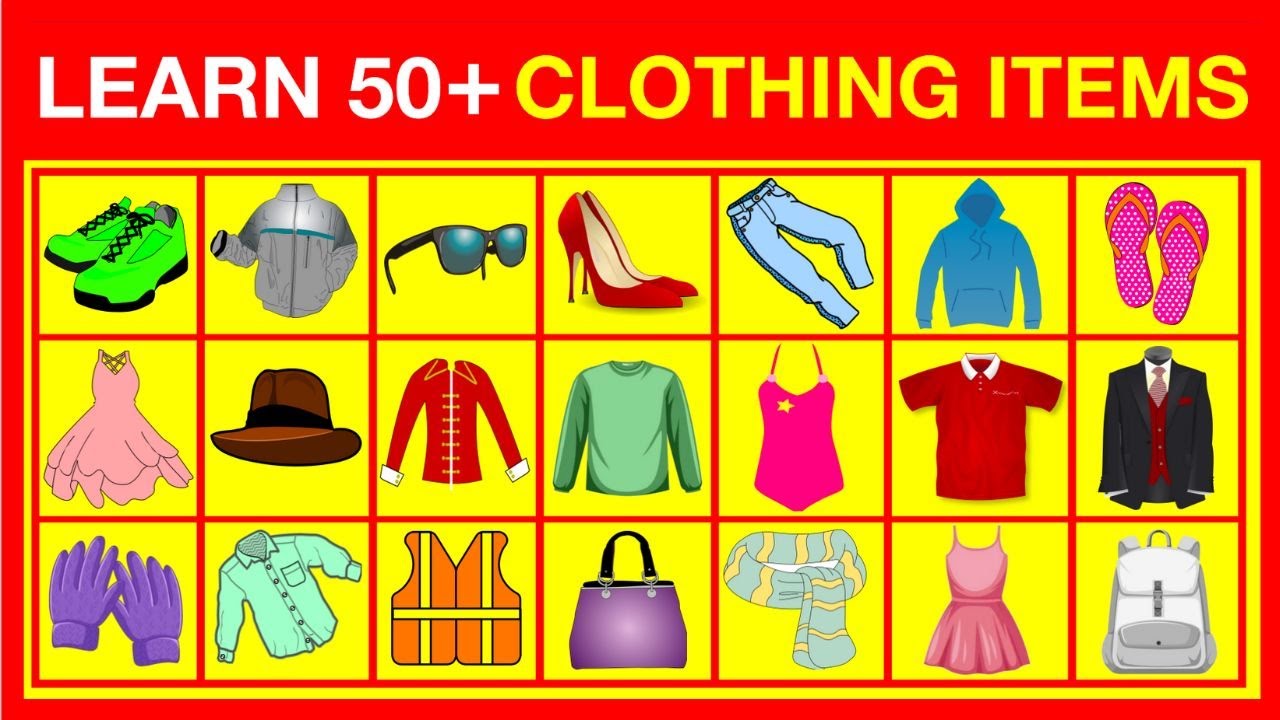 Learn 50+ Clothes Names 🤔 | List of clothing in English | Improve your ...