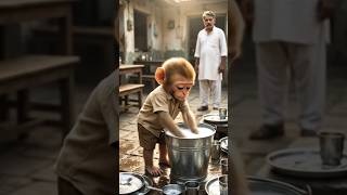 Poor Monkey Boy Insulted in School… But Teacher Later CRIED 😢#cute #ai #shorts #monkey #subscribe
