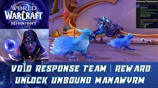 Void Response Team Achievement | Reward: Unlock Unbound Manawyrm Mount and Cappy battle pet
